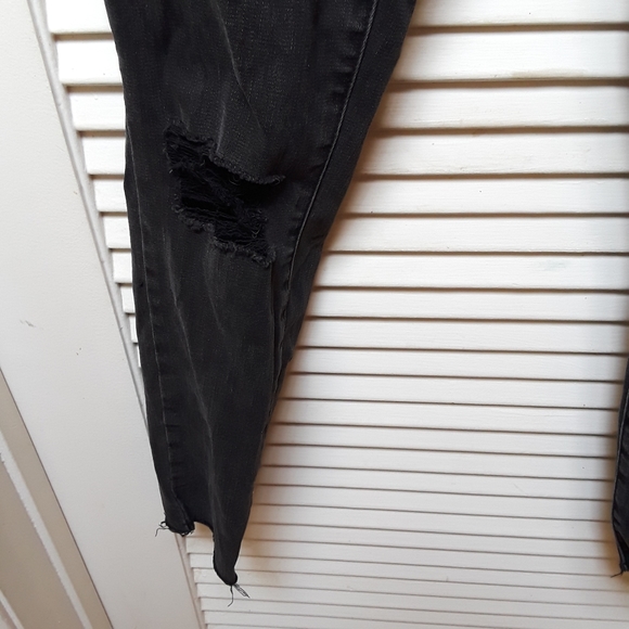 Pacsun Women 27 size High Rise Jegging Black Distressed Denim Jeans - Picture 8 of 14